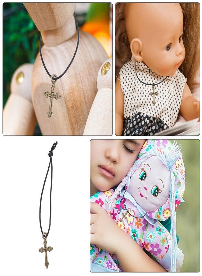 Yardwe 5Pcs Creative Doll Cross Charm Necklaces Color Miniature Necklaces for Dolls Stylish Accessories for Decor and Fashionable Play Detailing Versatile Styling - Image 4